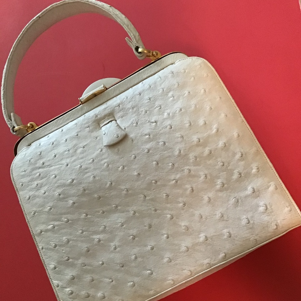 COPY - Vintage Ostrich Handbag Lucille de Paris BG
